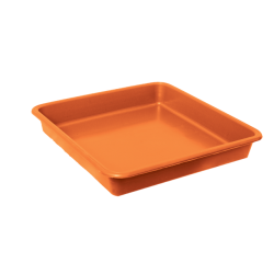 Opvangbak vierkant oranje tbv 11 Liter pot 
