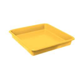 Opvangbak vierkant geel tbv 11 Liter pot 